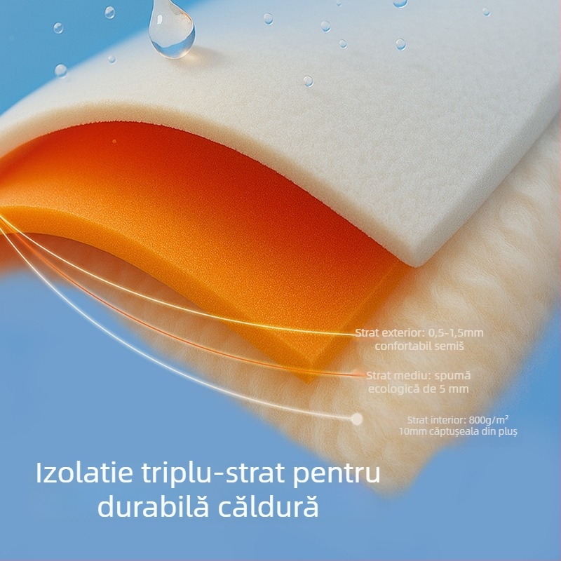 Babala Botine unisex pentru copii, din piele nubuc suede, talpă din cauciuc și plastic, pentru 1-6 ani, iarnă, stil zilnic, 2025