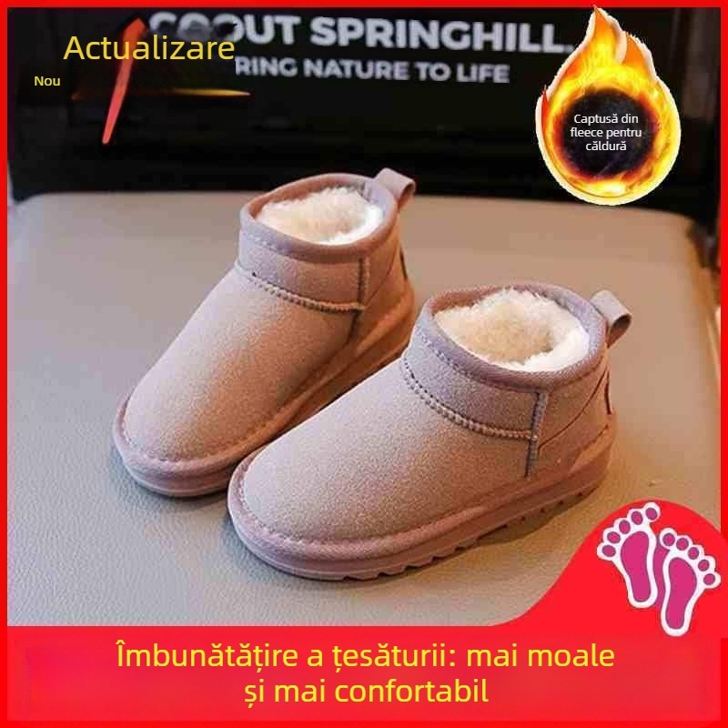 Ghete de copii până la gleznă, din piele artificială, pentru vârsta 1-3 ani, în stoc