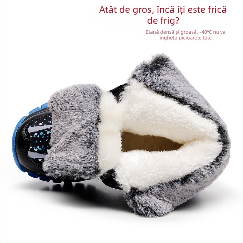 Ghete pentru copii de gleznă, din piele microfibră, unisex, stil leisure, vârste 4–12 ani.