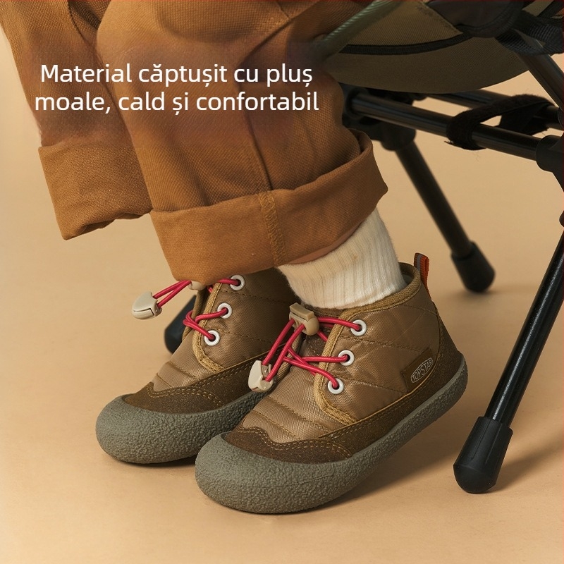 Topstar Pantofi de iarnă pentru copii cu partea superioară din textil + piele sintetică, talpă TPR, închidere cu Velcro, pentru 4–6 ani, Toamna 2025