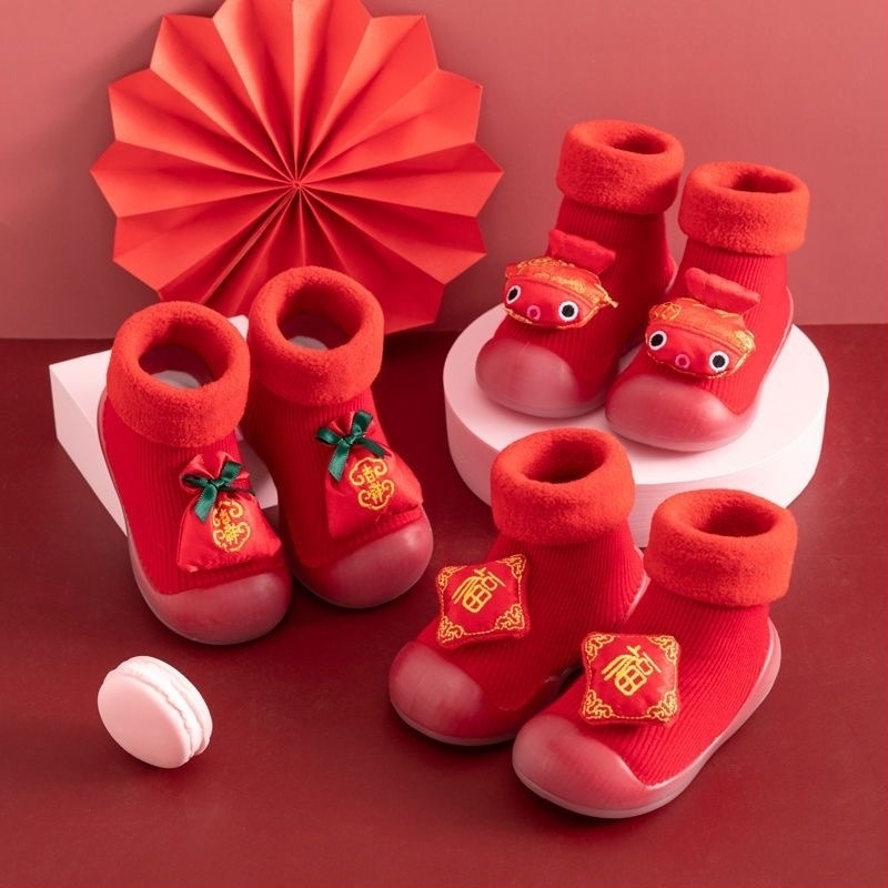 Șosete de podea pentru copii, antiderapante, model Cartoon, bumbac, groase, pentru iarnă, pentru nou-născuți 0–1 ani