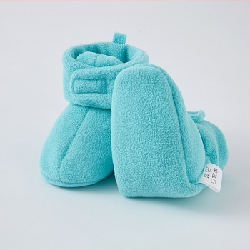Pantofi pentru copii cu Velcro, căptușeală caldă din fleece, talpă moale, partea superioară din bumbac, pentru 12–36 de luni