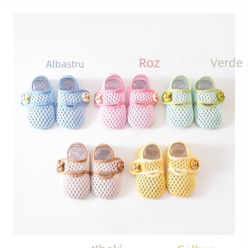 Șosete de podea pentru bebeluși, vară, din plasă, antiderapante, respirabile, model desen animat