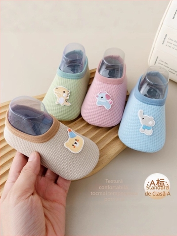 Șosete de podea pentru copii, antiderapante, talpă moale, imprimeu desen animat, 100% poliester, lansare toamnă 2025