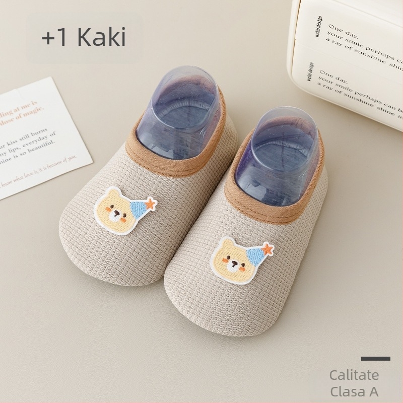 Șosete de podea pentru copii, antiderapante, talpă moale, imprimeu desen animat, 100% poliester, lansare toamnă 2025