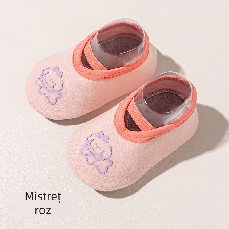 Șosete de podea pentru copii - antiderapante, talpă moale, poliester respirabil, croială scurtă, pentru toate anotimpurile