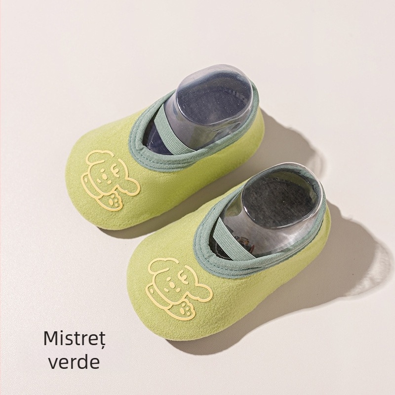 Șosete de podea pentru copii - antiderapante, talpă moale, poliester respirabil, croială scurtă, pentru toate anotimpurile