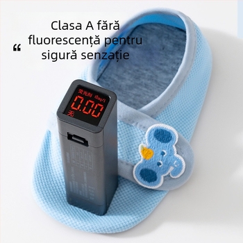 Pantofi-pod pentru bebeluși 12–36 luni, partea superioară din bumbac, respirabili, anti-derapare, cu Velcro, model animal desen animat, primăvară-toamnă