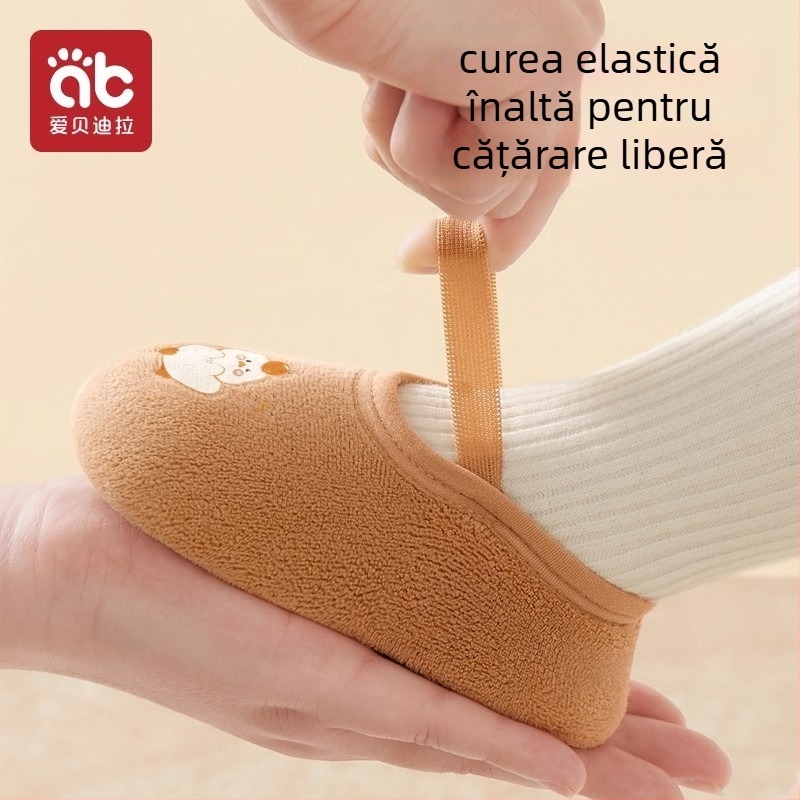 Aibedila Pantofi sport pentru copii - Toamnă, interior antiderapant, talpă moale, model desene animate, partea superioară din plastic, pentru băieți 12–36 luni