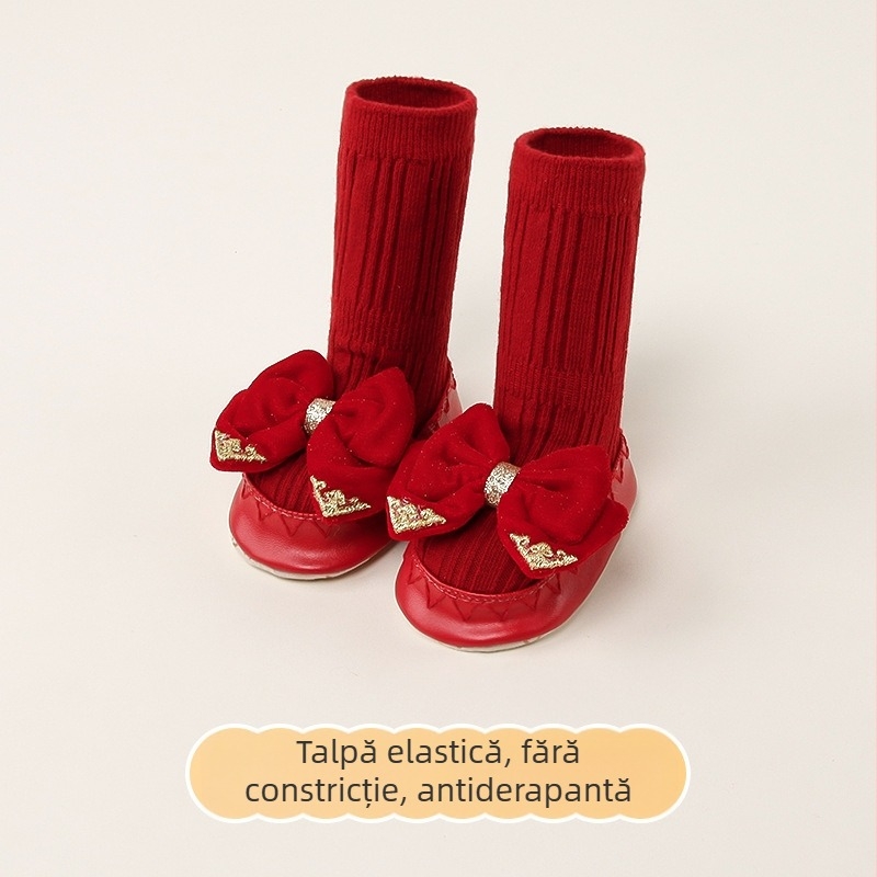 Șosete de podea pentru bebeluși, antiderapante, din bumbac respirabil, model desen animat, pentru primăvară și toamnă