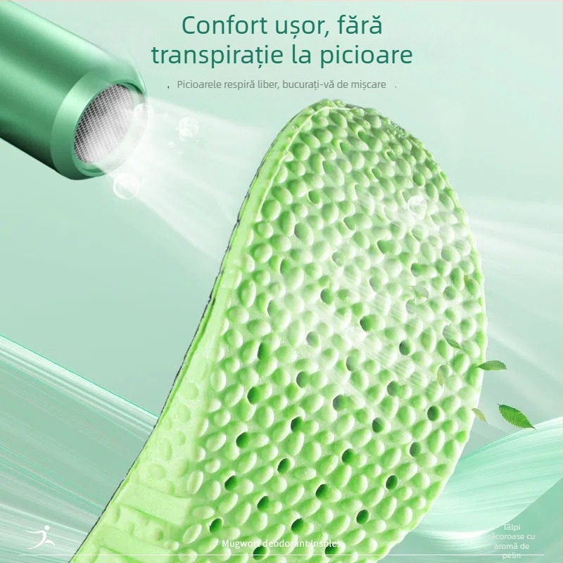 Talpă internă cu pernă de aer – deodorant, respirabil PU+fibră, absorbție a șocurilor, pentru pantofi sport, piele, bocanci – Unisex