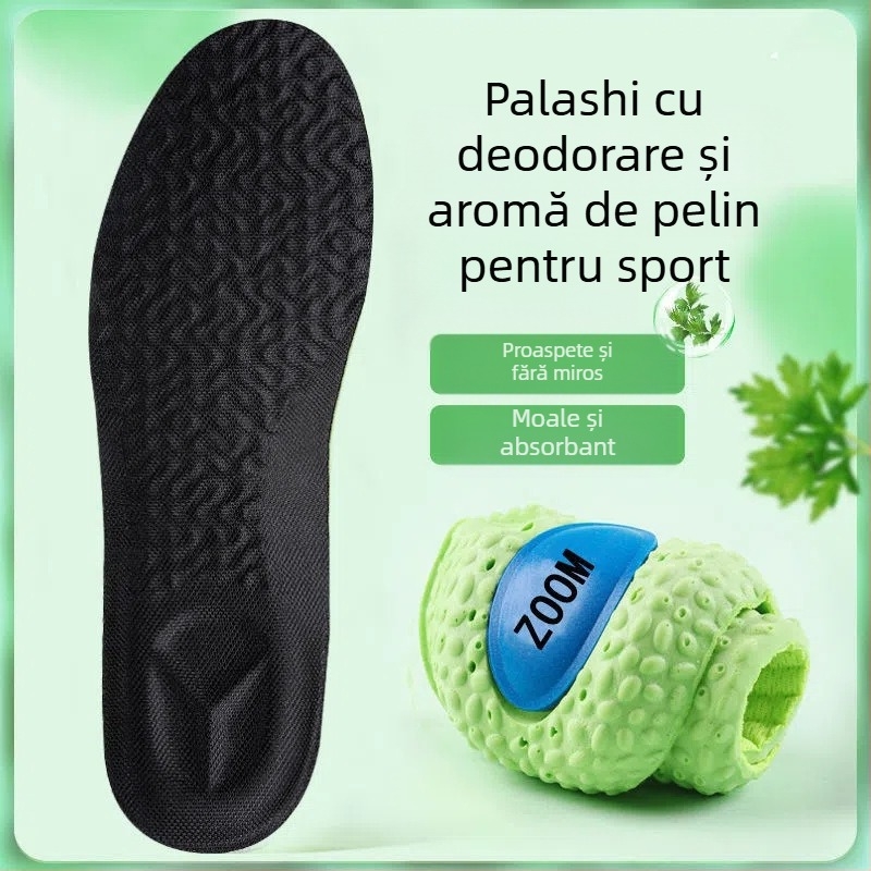 Talpă internă cu pernă de aer – deodorant, respirabil PU+fibră, absorbție a șocurilor, pentru pantofi sport, piele, bocanci – Unisex
