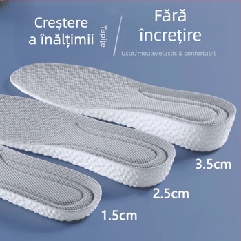 Talpă ascendentă invizibilă pentru încălțăminte – respirabilă, deodorizantă, PU material, unisex