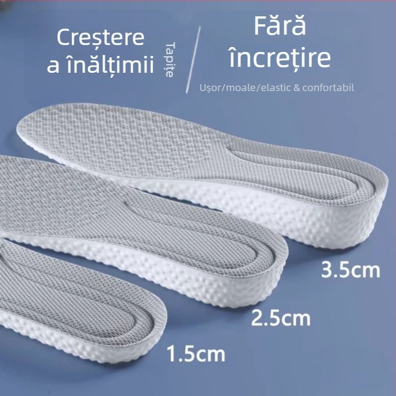 Talpă ascendentă invizibilă pentru încălțăminte – respirabilă, deodorizantă, PU material, unisex