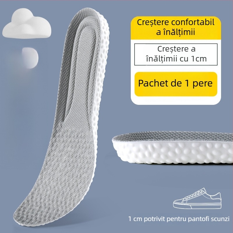 Talpă ascendentă invizibilă pentru încălțăminte – respirabilă, deodorizantă, PU material, unisex