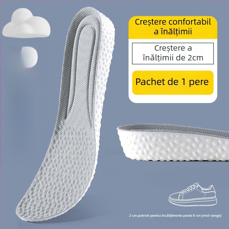 Talpă ascendentă invizibilă pentru încălțăminte – respirabilă, deodorizantă, PU material, unisex