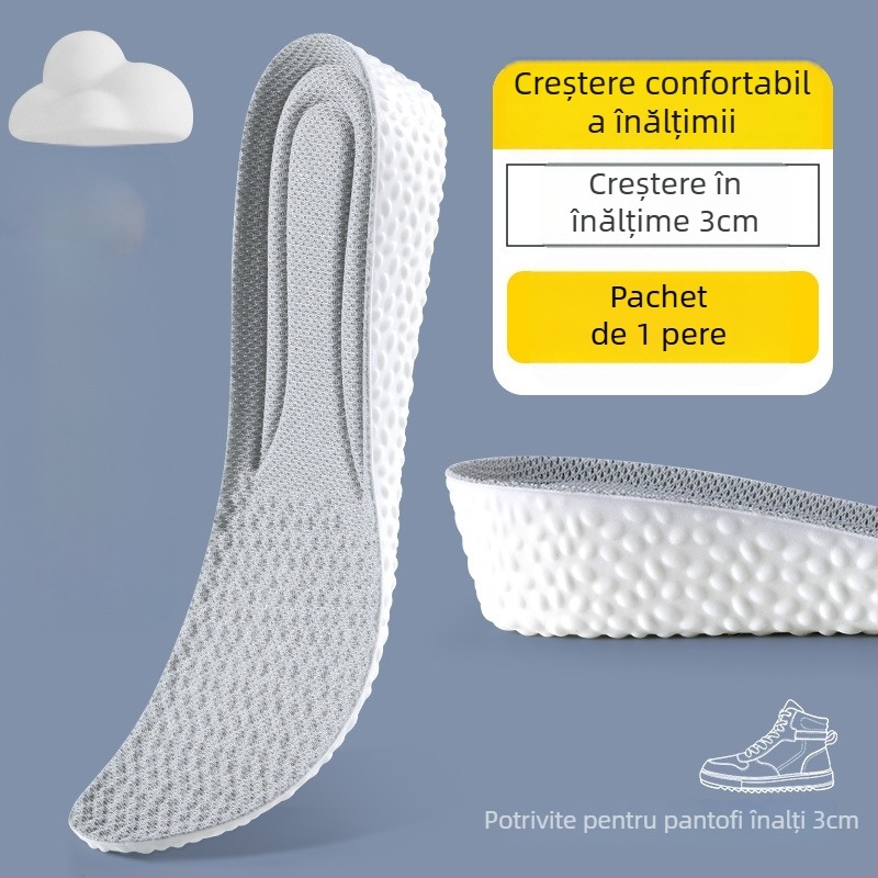 Talpă ascendentă invizibilă pentru încălțăminte – respirabilă, deodorizantă, PU material, unisex