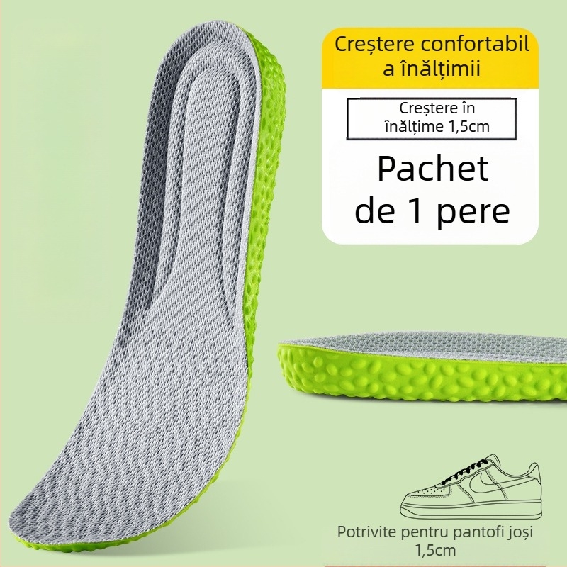 Talpă ascendentă invizibilă pentru încălțăminte – respirabilă, deodorizantă, PU material, unisex