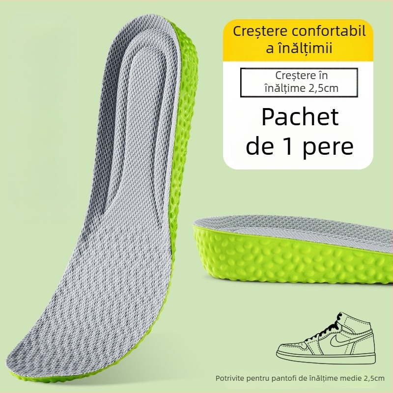 Talpă ascendentă invizibilă pentru încălțăminte – respirabilă, deodorizantă, PU material, unisex