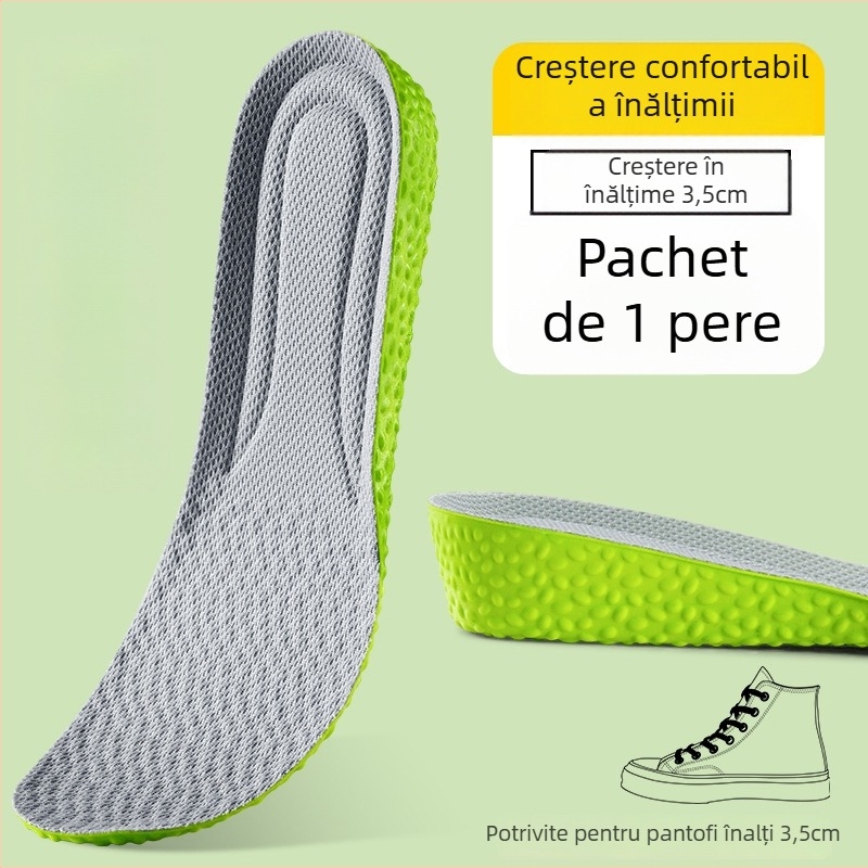 Talpă ascendentă invizibilă pentru încălțăminte – respirabilă, deodorizantă, PU material, unisex