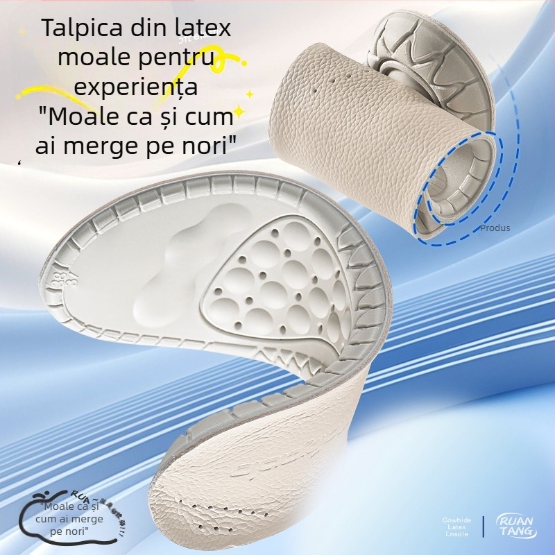 Talpă interioară din piele naturală și latex, absorbantă de umiditate, talpă de întregime, unisex, potrivită pentru pantofi sport, piele, bocanci, casual, pentru toate anotimpurile