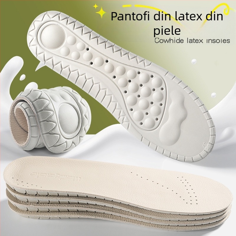 Talpă interioară din piele naturală și latex, absorbantă de umiditate, talpă de întregime, unisex, potrivită pentru pantofi sport, piele, bocanci, casual, pentru toate anotimpurile
