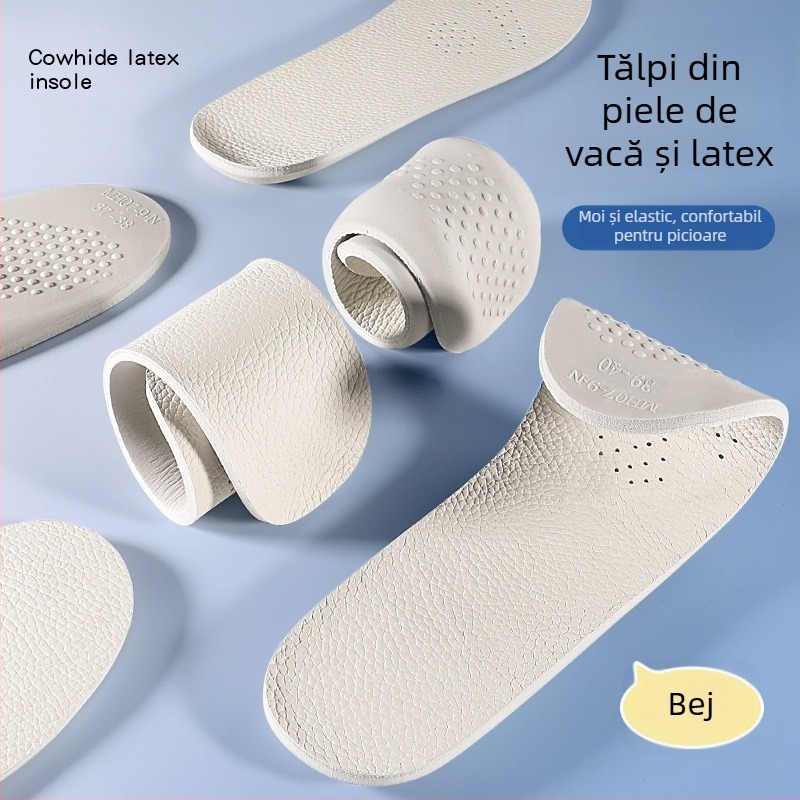 Talpă interioară din piele de vițel și latex, model P403, talpă întreagă, unisex, pentru toate anotimpurile