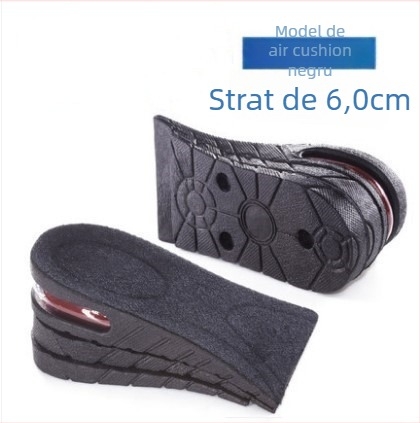 Unisex insert intern PVC pentru creșterea înălțimii, model Half Zeng, pernă internă de ridicare a înălțimii, compatibil cu adidași, pantofi din piele și bocanci