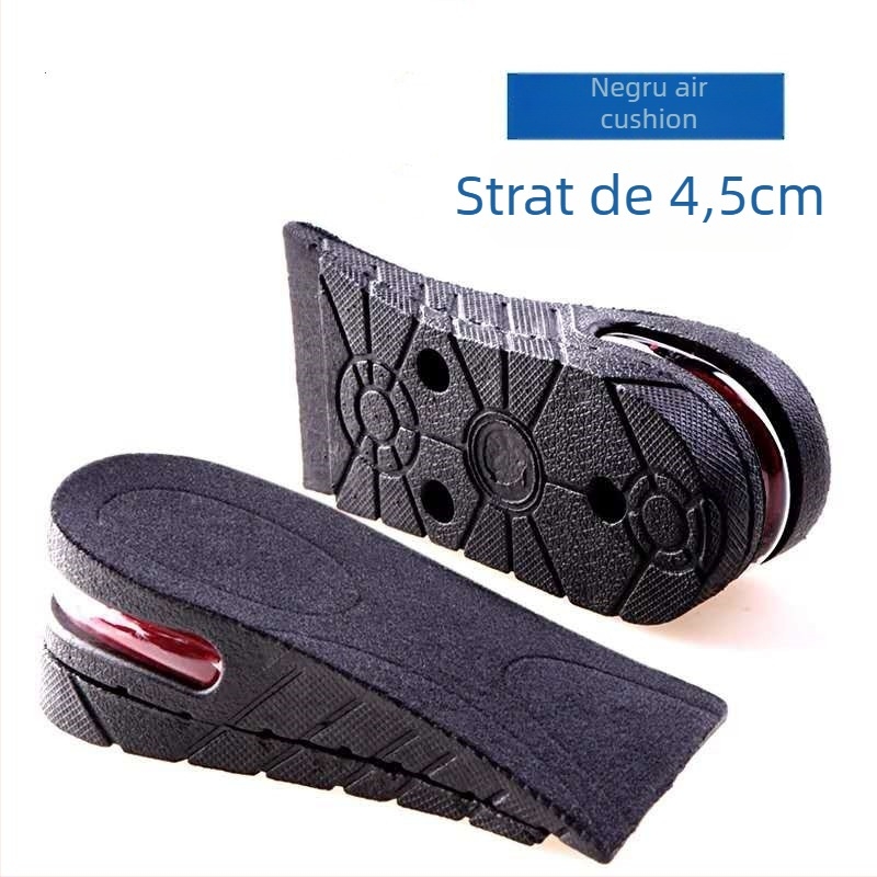 Unisex insert intern PVC pentru creșterea înălțimii, model Half Zeng, pernă internă de ridicare a înălțimii, compatibil cu adidași, pantofi din piele și bocanci