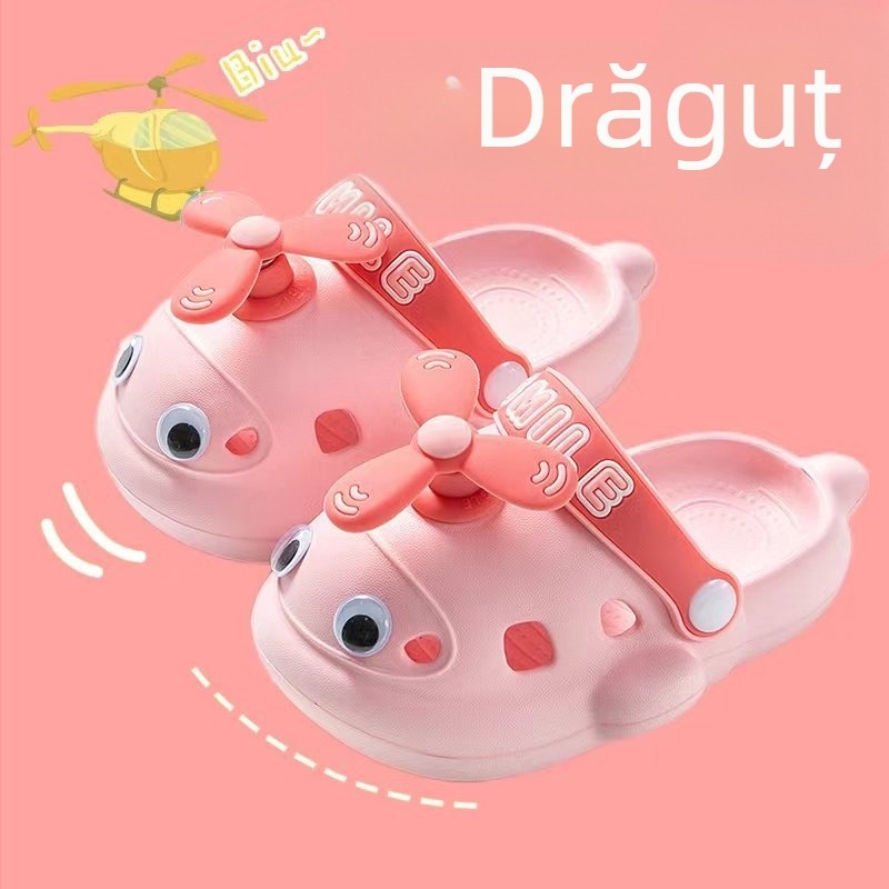Sandale pentru copii din EVA cu găuri, model desen animat, respirante, anti-alunecare, talpă groasă, turnare prin injecție