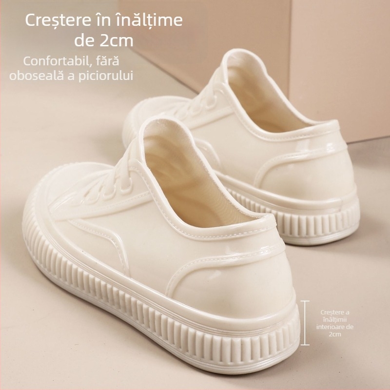 Cizme de ploaie pentru femei, partea superioară din PVC, talie joasă, patru sezoane, unisex