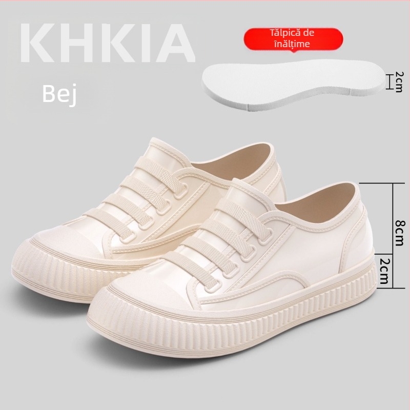 Cizme de ploaie pentru femei, partea superioară din PVC, talie joasă, patru sezoane, unisex