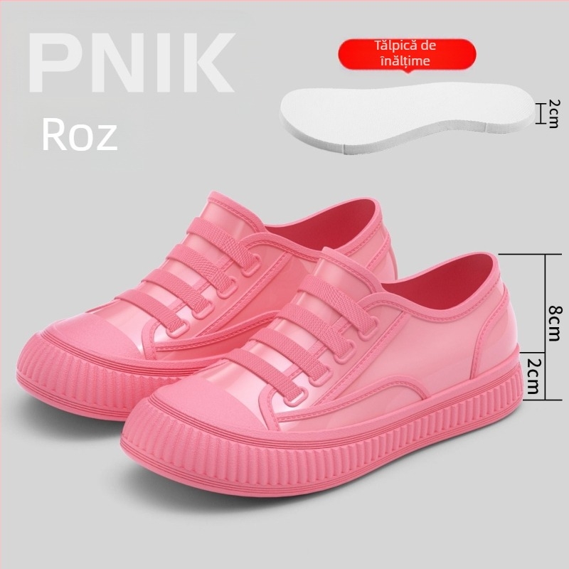 Cizme de ploaie pentru femei, partea superioară din PVC, talie joasă, patru sezoane, unisex