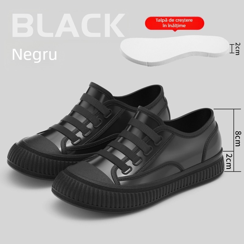 Cizme de ploaie pentru femei, partea superioară din PVC, talie joasă, patru sezoane, unisex