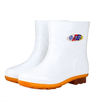 Ghete de ploaie unisex, joase, cu partea superioară din plastic, talpă antiderapantă, încălțăre ușoară, toc mic 1-3 cm, pentru toate anotimpurile