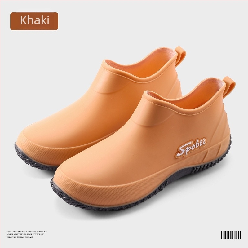 Ghete de ploaie pentru femei, linie scurtă, impermeabile, antiderapante, rezistente la uzură, talpă moale, partea superioară din PVC.