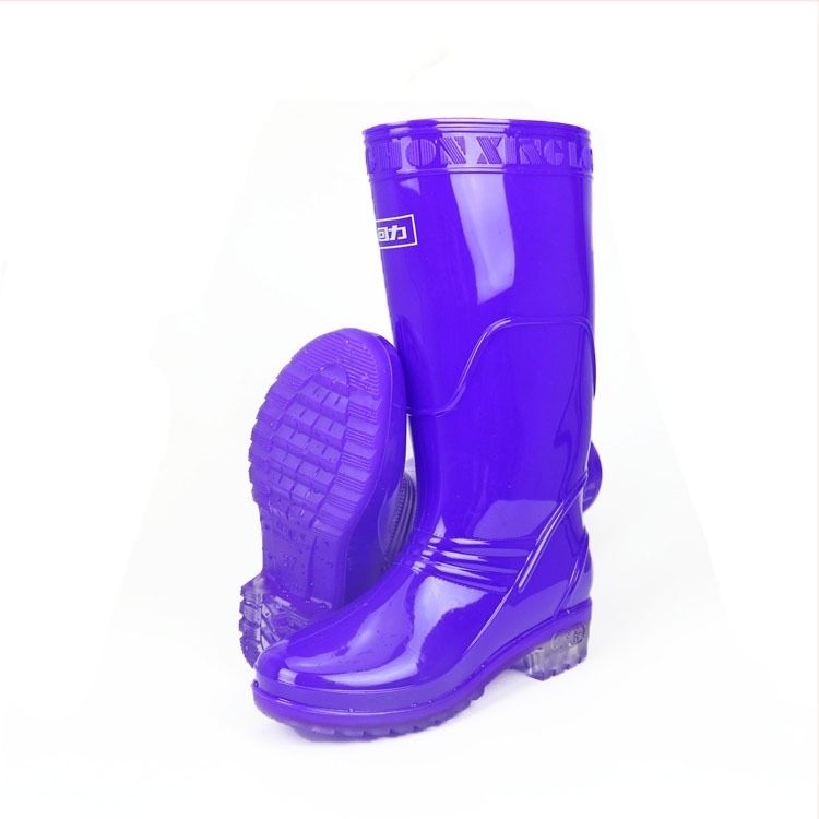 Cizme de ploaie pentru femei - înălțime înaltă, impermeabile, PVC partea superioară, toc redus 1–3 cm