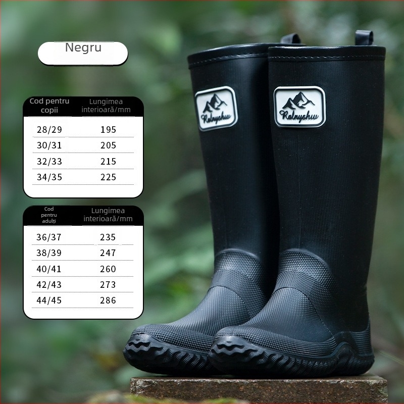 Cizme de ploaie pentru femei RainyShow - pliabile, cilindru înalt, impermeabile, PVC partea superioară, patru sezoane