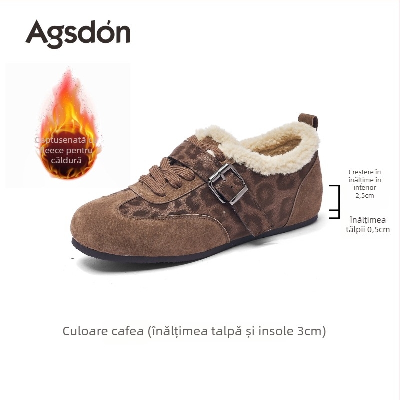 Pantofi sport dama iarnă înalți, stil armată germană, talpă groasă, exterior din piele artificială, căptușeală caldă, șiret frontal