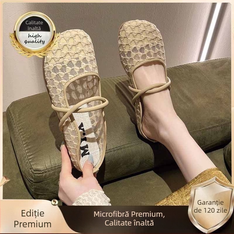 Pantofi Mary Jane pentru femei, cu degetul închis, partea superioară din microfibră, talpă din cauciuc; ușori, uscare rapidă, echilibru – Primăvara 2024