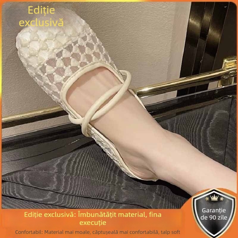 Pantofi Mary Jane pentru femei, cu degetul închis, partea superioară din microfibră, talpă din cauciuc; ușori, uscare rapidă, echilibru – Primăvara 2024