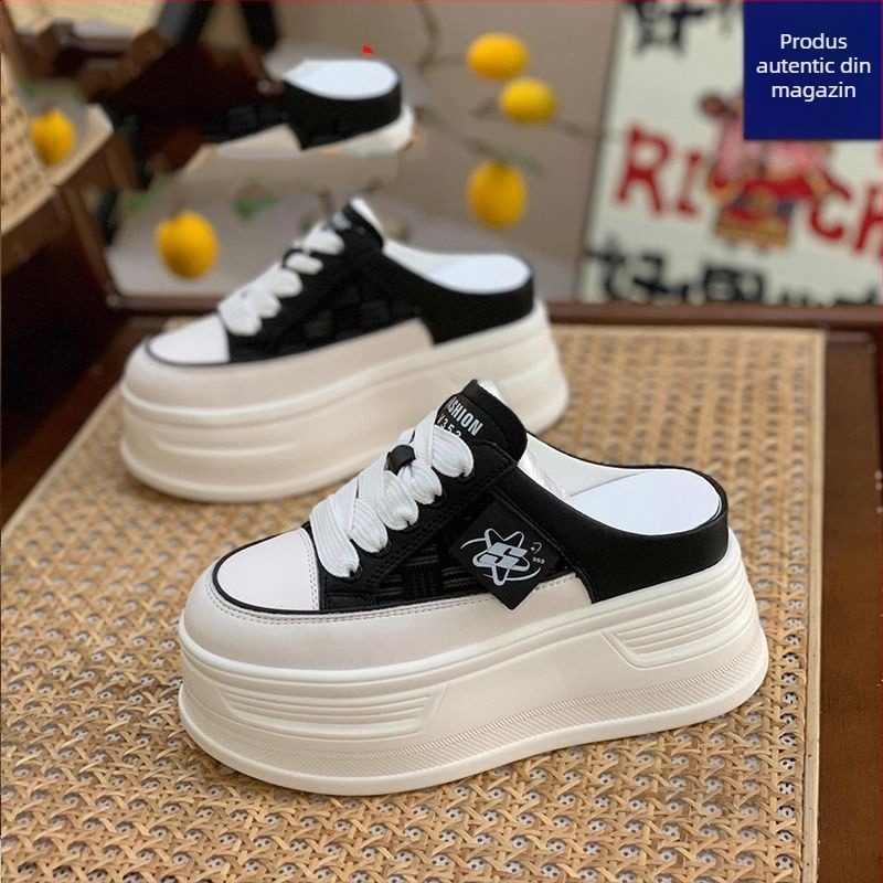 Papuci pentru femei cu talpă groasă, PU partea superioară, PU căptușeală, deget despărțit, talpă din material compozit, stil casual