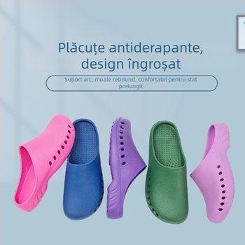 Southnurse încălțăminte EVA pentru sala de operații, protecție antiaderentă, vârf închis, talpă turnată prin injecție, toc înclinat, respirabilă și confortabilă