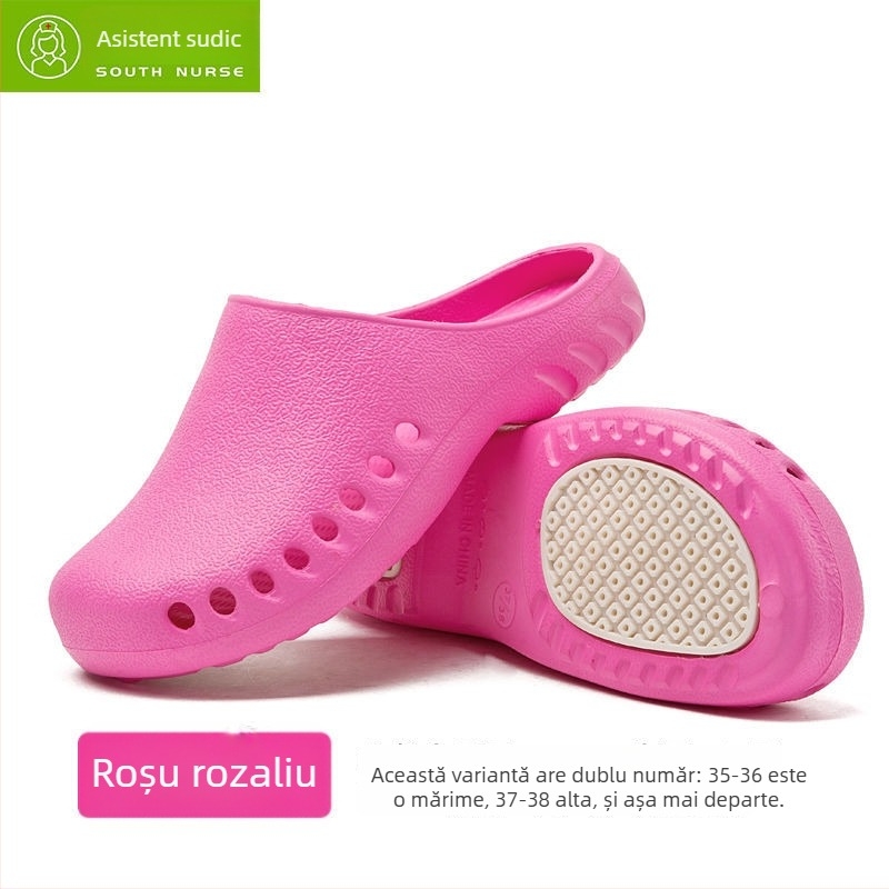 Southnurse încălțăminte EVA pentru sala de operații, protecție antiaderentă, vârf închis, talpă turnată prin injecție, toc înclinat, respirabilă și confortabilă