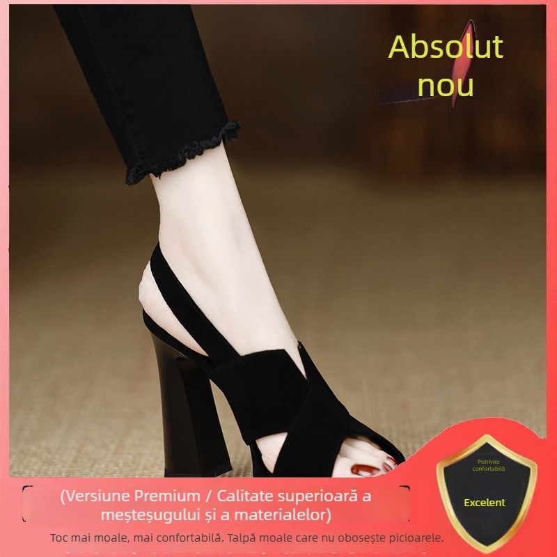 Sandale dama cu bretea unică, vârf drept, toc cu talie de pană, finisaj mat, talpă din cauciuc