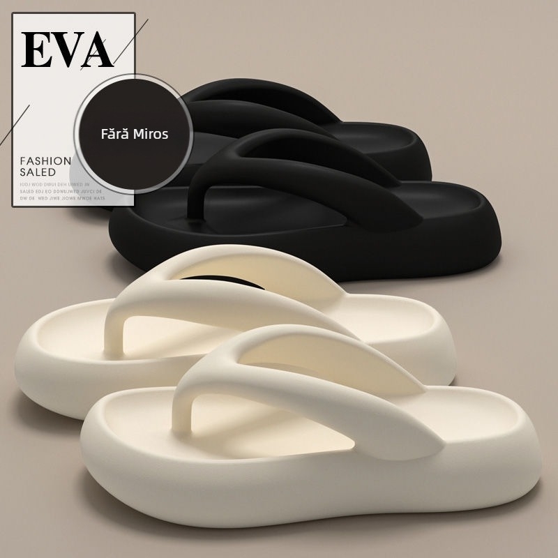 Flip-flops femei de vară cu platformă groasă, EVA pentru partea superioară și EVA talpă, antiaderante