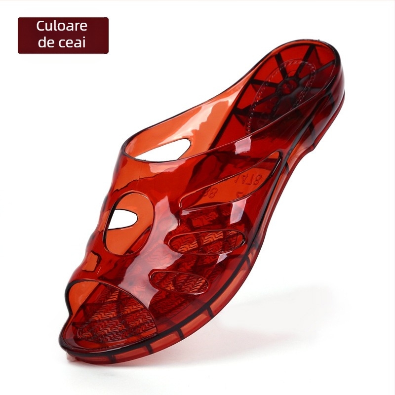 Sandale PVC cu platformă pentru femei, pentru casă – toc mic 1–3 cm, vârf rotund, partea superioară PVC, talpă PVC, talpă injectată