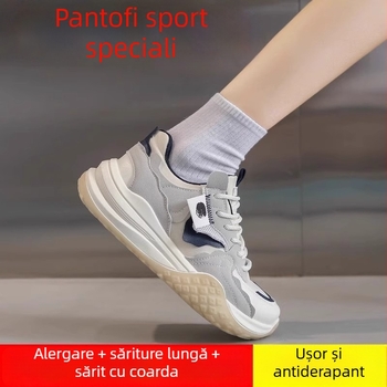 Pantofi sport pentru femei, ușori, cu amortizare, talpă antiderapantă, din microfibră.