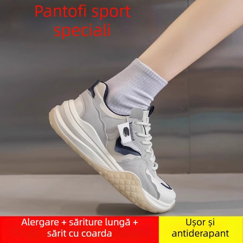 Pantofi sport pentru femei, ușori, cu amortizare, talpă antiderapantă, din microfibră.