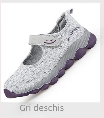 Încălțăminte unisex pentru plimbări cu șireturi, Flying-Weave pe exterior, vârf rotund, talon scăzut 1–3 cm, toamnă 2024